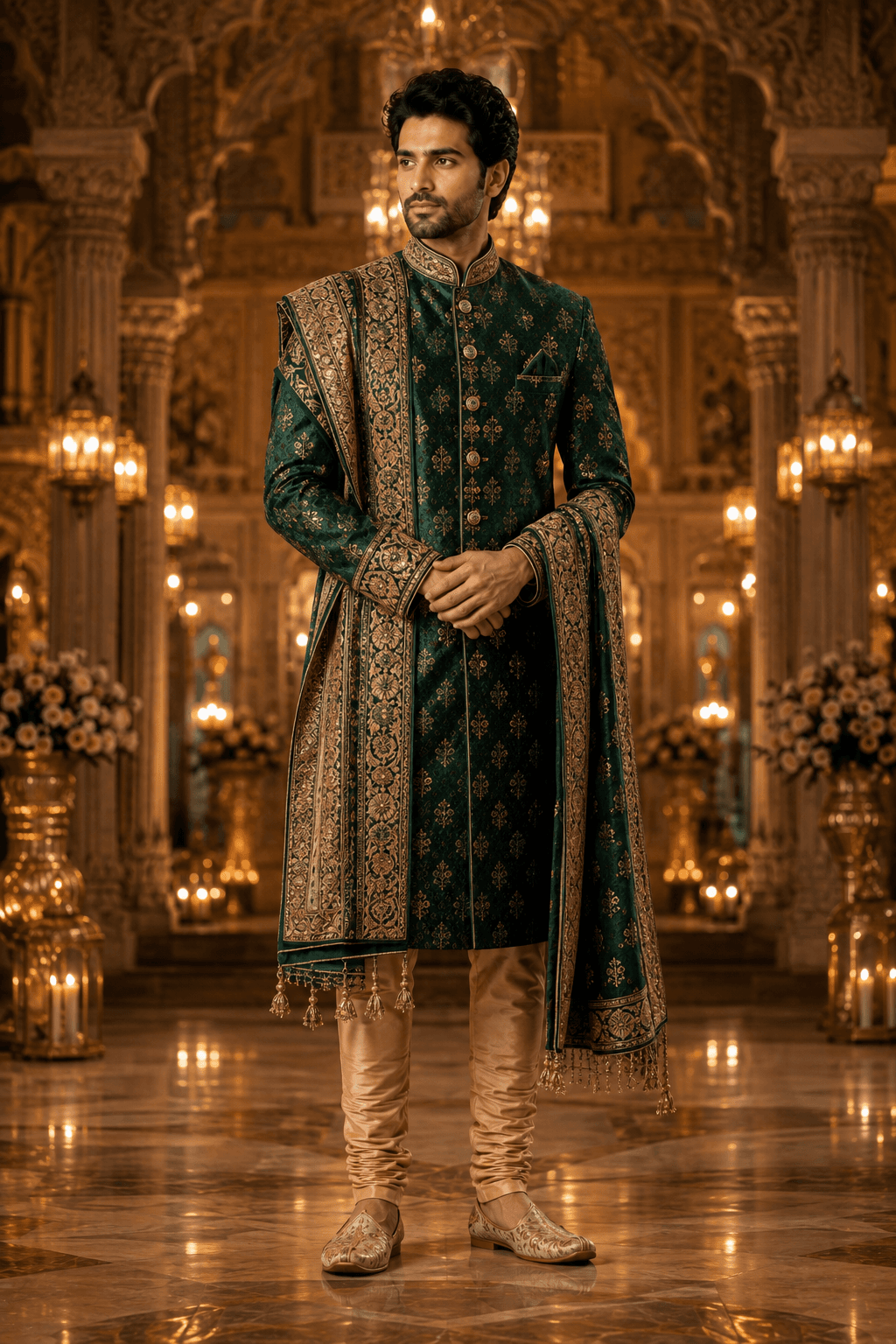 Emerald Heritage Sherwani